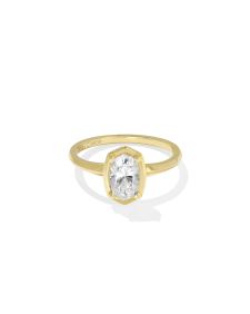 1 ct Lab Grown White Diamond Custom Elisa Statement Ring in 14k Yellow Gold