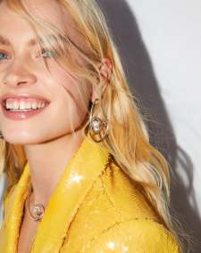 Myles Vintage Silver Crystal Collar Necklace in White CZ