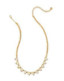 Robby Vintage Gold Strand Necklace in Iridescent Abalone