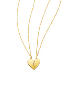 Best Friend Necklaces Set of 2 in 18k Gold Vermeil