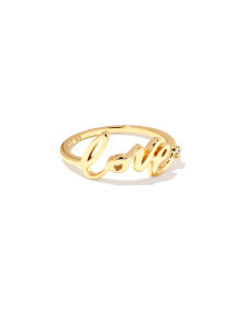 Love Script Band Ring
