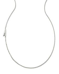 Letter A Inline Initial Necklace in Sterling Silver