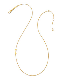 Letter I Inline Initial Necklace in 18k Gold Vermeil