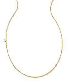 Letter J Inline Initial Necklace in 18k Gold Vermeil