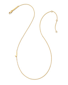 Letter J Inline Initial Necklace in 18k Gold Vermeil