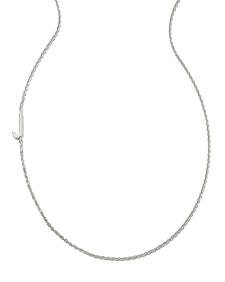 Letter J Inline Initial Necklace in Sterling Silver