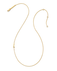 Letter L Inline Initial Necklace in 18k Gold Vermeil