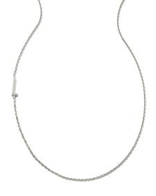 Letter L Inline Initial Necklace in Sterling Silver