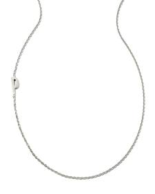 Letter P Inline Initial Necklace in Sterling Silver