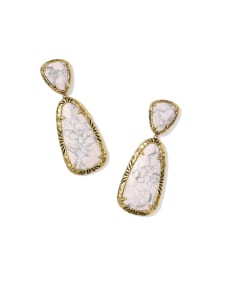 Jamie Etch Frame Drop Earrings