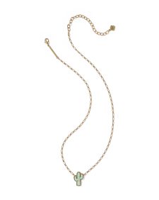 Tiny Cactus Short Pendant Necklace