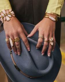 Danielle Elongated Etch Frame Cuff Bracelet