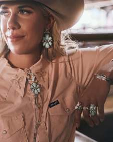 Jamie Vintage Silver Statement Bolo Necklace