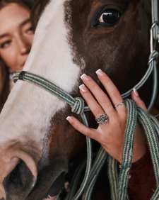 Ansel Rose Cocktail Ring in Vintage Silver