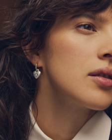 Adia Heart Convertible Huggie Earrings 