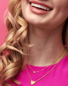 Maia 18k Gold Vermeil Heartburst Pendant Necklace in White Sapphire