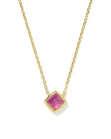 Alani 18k Gold Vermeil Pendant Necklace in Pink Quartz