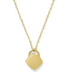Miles Padlock Necklace in 18k Gold Vermeil
