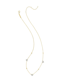 0.21 ct Madeline 14k Yellow Gold Strand Necklace in White Diamond