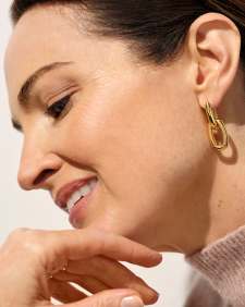 Ryleigh Wide Convertible Earrings in 18k Gold Vermeil