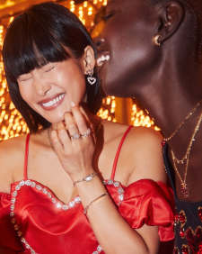 Ashton Silver Heart Drop Earrings in Freshwater Cultured Pearl