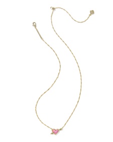 Ari Heart Arrow Gold Short Pendant Necklace 