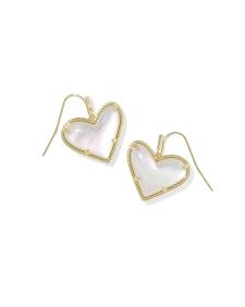 Ari Heart Statement Gold Drop Earrings 