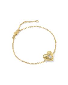 Bold Heirloom Heart 18k Yellow Gold Vermeil Bracelet 