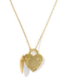 Bold Heirloom Heart 18k Yellow Gold Vermeil Locket Pendant 