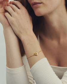 Bold Heirloom Heart 18k Yellow Gold Vermeil Bracelet 