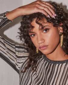 0.14 ct Astrid 14k Yellow Gold Band Ring in Black Diamond