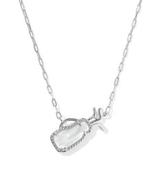 Golf Silver Short Pendant Necklace