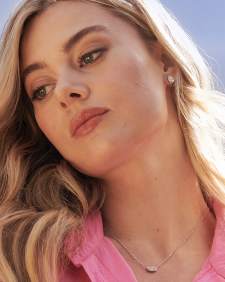 Grayson Silver Pendant Necklace in White CZ