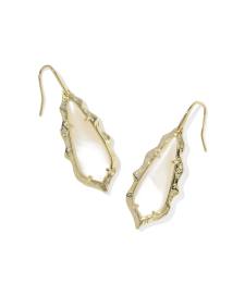 Adriana Scallop Frame Gold Drop Earrings 