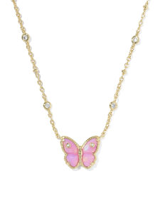 Cailey Butterfly Gold Short Pendant Necklace 