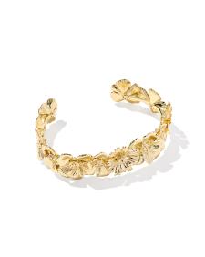Cailey Flower Gold Cuff Bracelet 