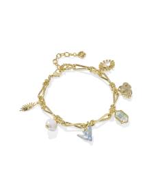 Melody Gold Charm Bracelet in Freshwater Cultured Pearl