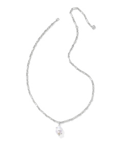 Melody Silver Small Long Pendant Necklace in Freshwater Cultured Pearl