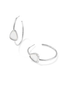 Margot Vintage Silver Hoop Earrings