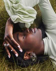 Melody Bird Silver Hoop Earrings
