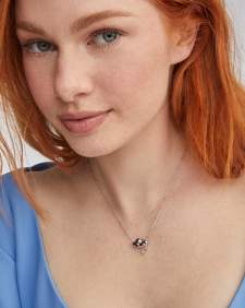 Celeste Cloud Silver Short Pendant Necklace