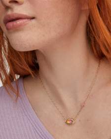 Elisa Bird Gold Short Pendant Necklace