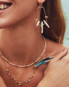 Eileen Gold Statement Earrings in Freshwater Cultured Pearl