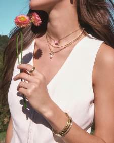 Bold Etched 18k Yellow Gold Vermeil Cuff Bracelet