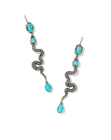 Kendra Scott Snake Linear Earrings Silver 3