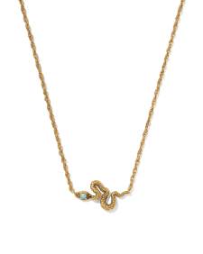 Snake Vintage Silver Short Pendant Necklace