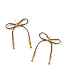 Tedi Vintage Gold Bow Statement Earrings