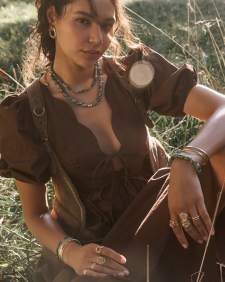 Beaded Vintage Gold Collar Necklace