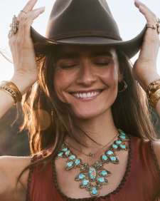 Tedi Vintage Gold Statement Necklace