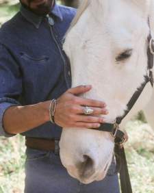 Beau Oxidized Sterling Silver Band Ring in Smoky Quartz